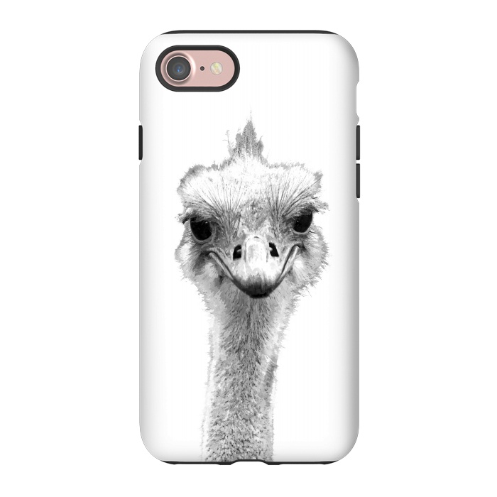 iPhone 7 StrongFit Black and White Ostrich by Alemi