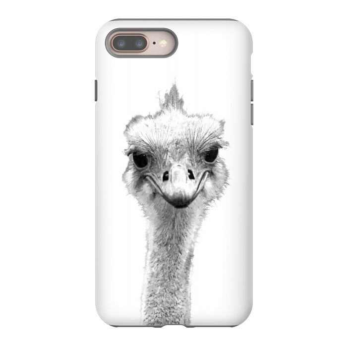iPhone 7 plus StrongFit Black and White Ostrich by Alemi
