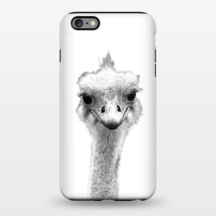 iPhone 6/6s plus StrongFit Black and White Ostrich by Alemi