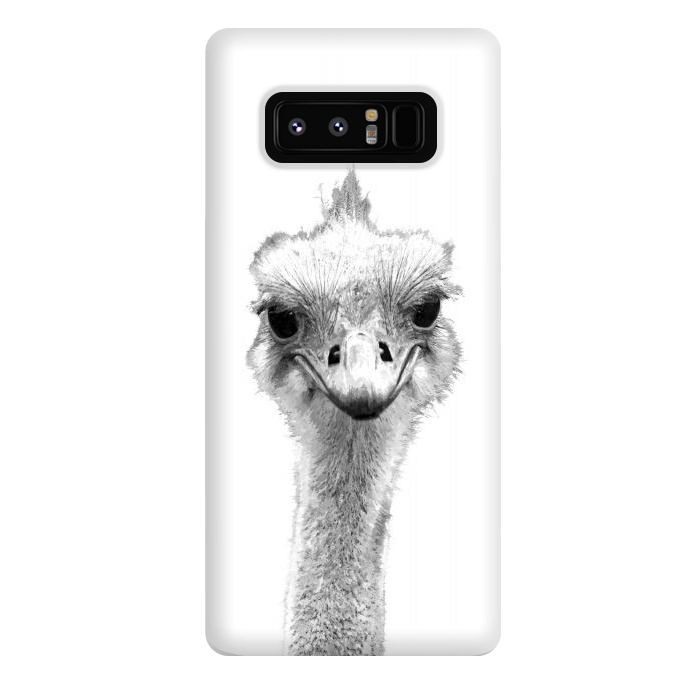 Galaxy Note 8 StrongFit Black and White Ostrich by Alemi