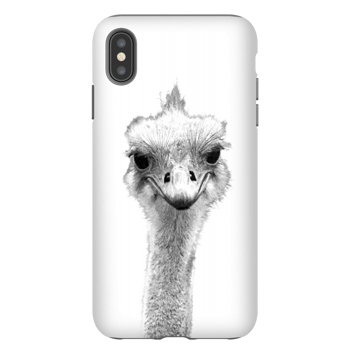 iPhone Xs Max StrongFit Black and White Ostrich by Alemi