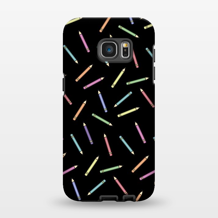 Galaxy S7 EDGE StrongFit Pencil pattern by Laura Nagel