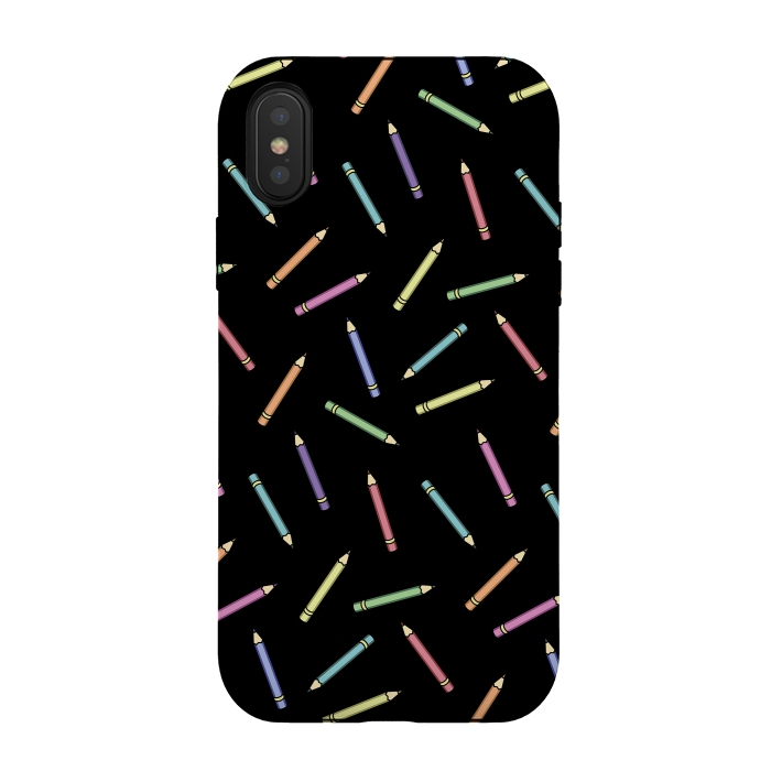 iPhone Xs / X StrongFit Pencil pattern by Laura Nagel