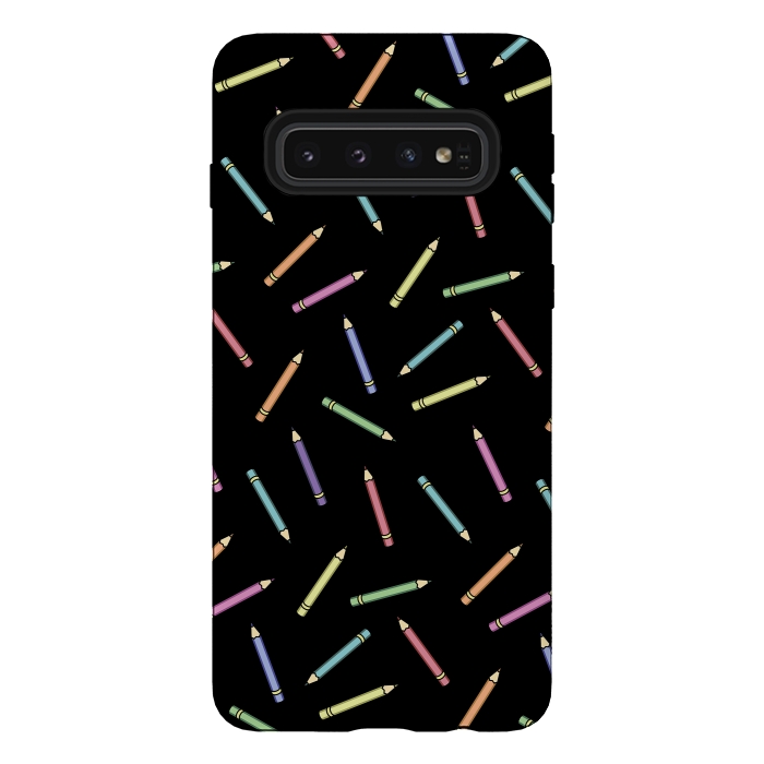 Galaxy S10 StrongFit Pencil pattern by Laura Nagel