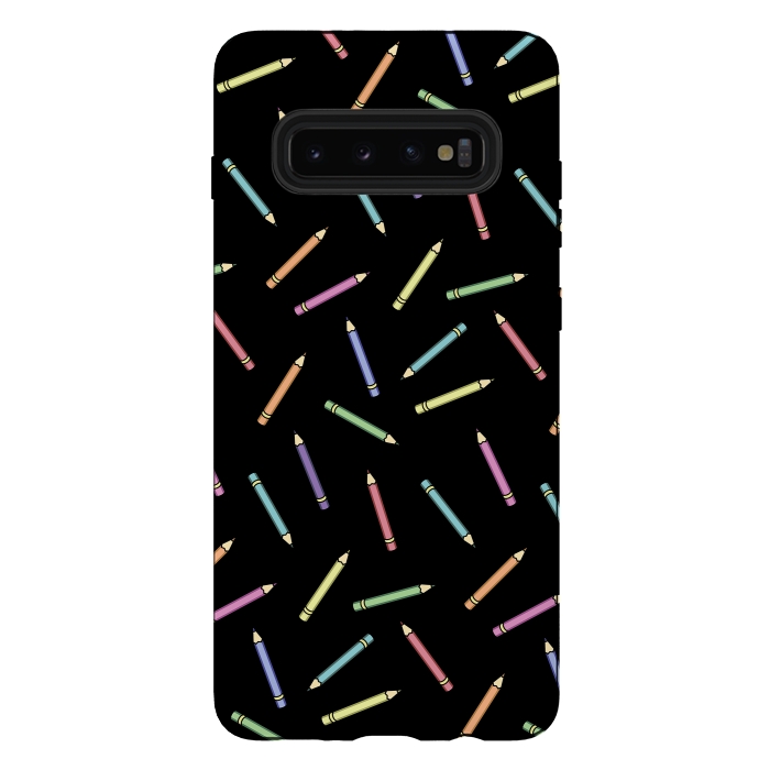 Galaxy S10 plus StrongFit Pencil pattern by Laura Nagel
