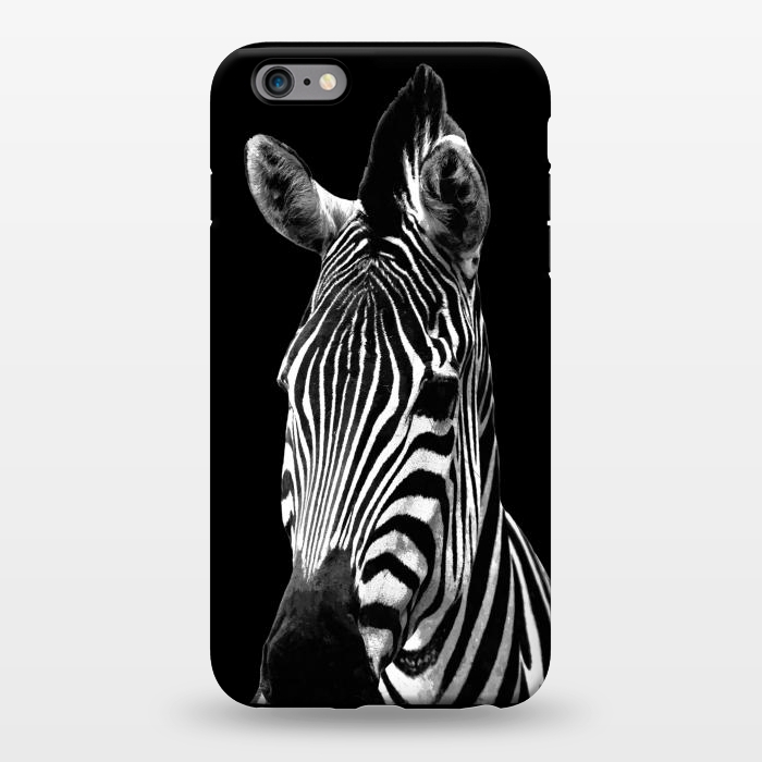 iPhone 6/6s plus StrongFit Black and White Zebra Black Background by Alemi