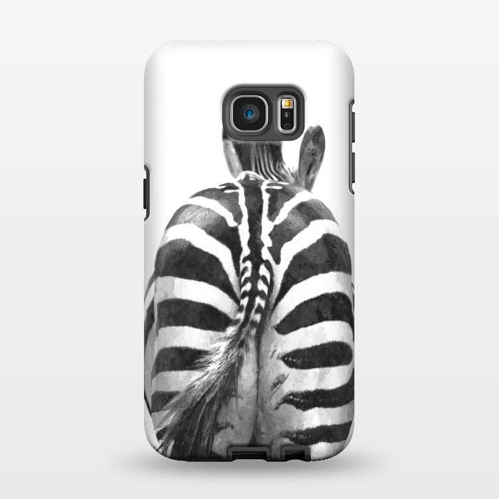 Galaxy S7 EDGE StrongFit Black and White Zebra Tail by Alemi