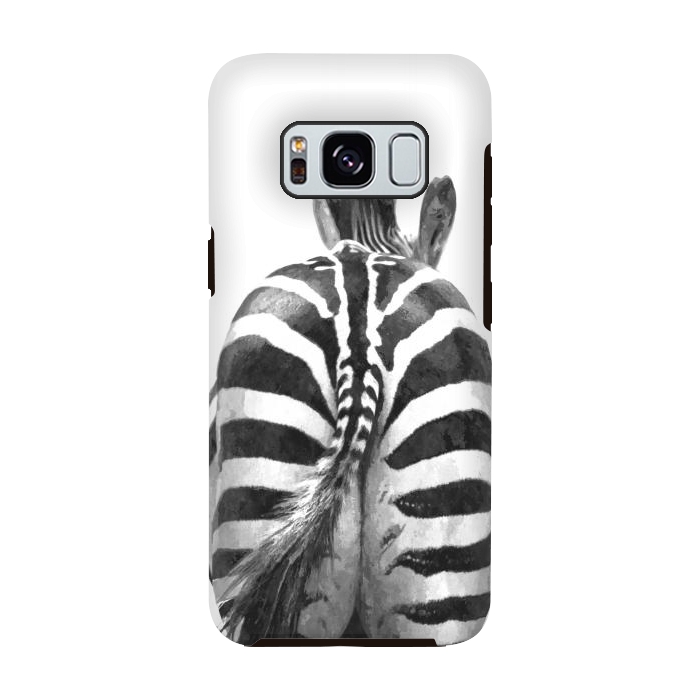 Galaxy S8 StrongFit Black and White Zebra Tail by Alemi