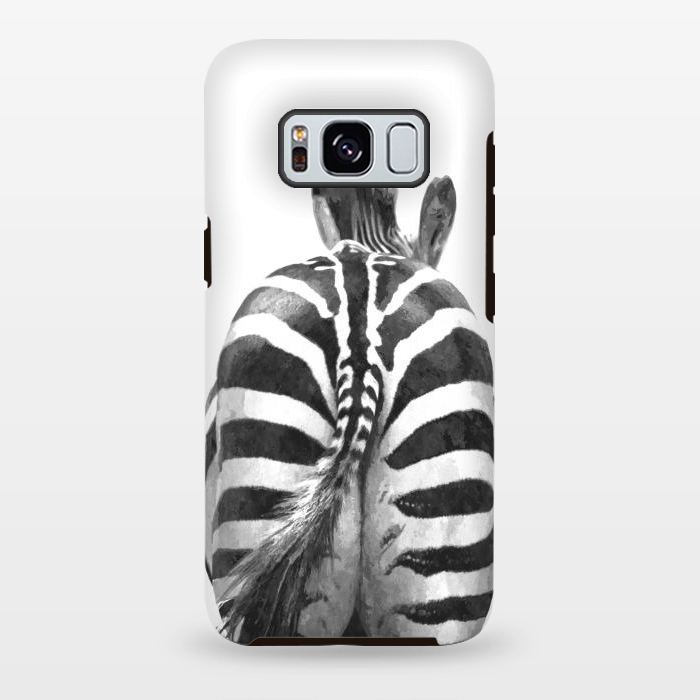 Galaxy S8 plus StrongFit Black and White Zebra Tail by Alemi