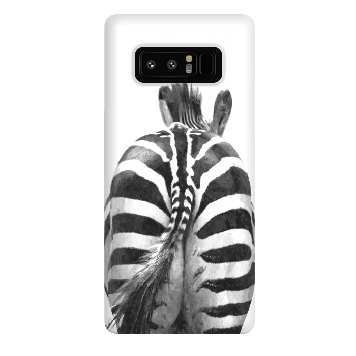 Galaxy Note 8 StrongFit Black and White Zebra Tail by Alemi