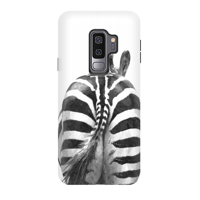 Galaxy S9 plus StrongFit Black and White Zebra Tail by Alemi