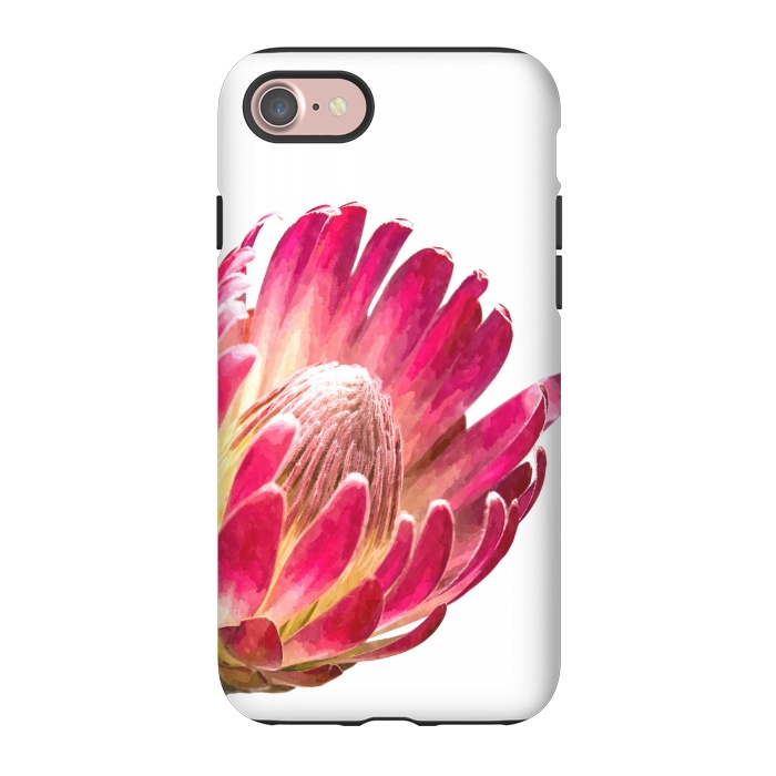 iPhone 7 StrongFit Pink Protea Minimal Flower by Alemi