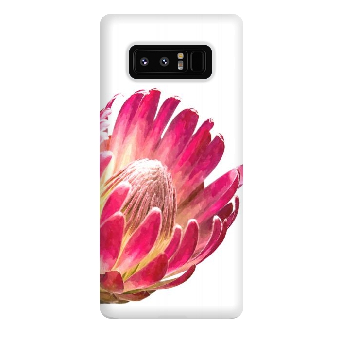 Galaxy Note 8 StrongFit Pink Protea Minimal Flower by Alemi