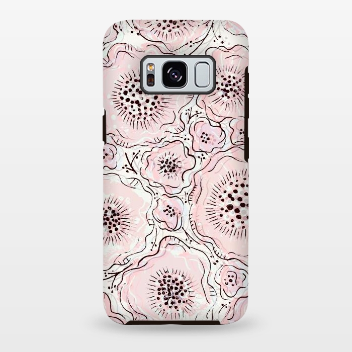Galaxy S8 plus StrongFit Pretty in Pink by Rose Halsey