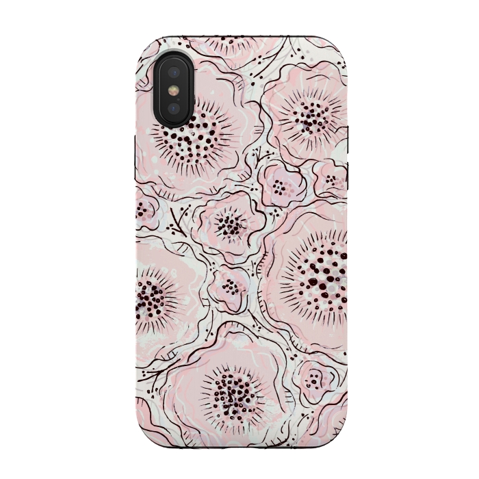 iPhone Xs / X StrongFit Pretty in Pink by Rose Halsey