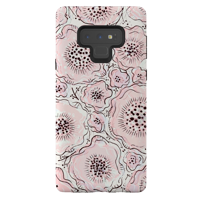 Galaxy Note 9 StrongFit Pretty in Pink by Rose Halsey