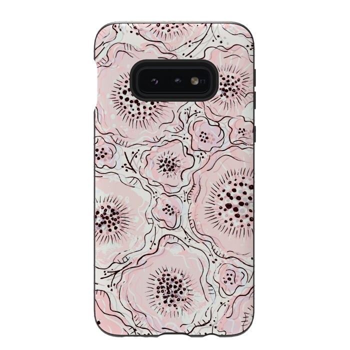Galaxy S10e StrongFit Pretty in Pink by Rose Halsey