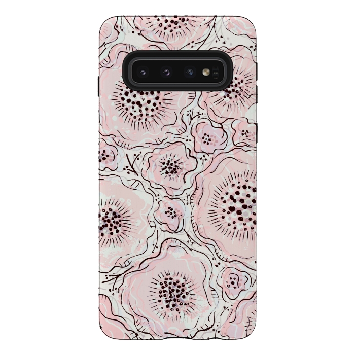 Galaxy S10 StrongFit Pretty in Pink by Rose Halsey