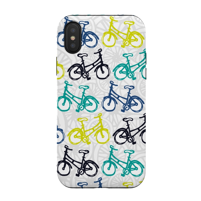 iPhone Xs / X StrongFit Whimsical Wheelies by Shelley Schmidt