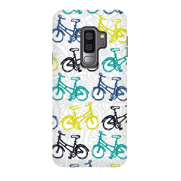 Galaxy S9 plus StrongFit Whimsical Wheelies by Shelley Schmidt