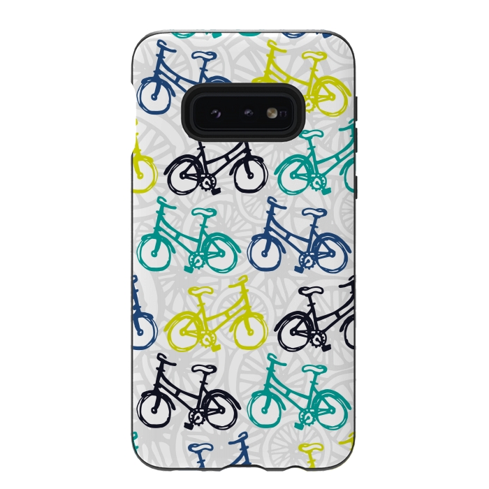 Galaxy S10e StrongFit Whimsical Wheelies by Shelley Schmidt