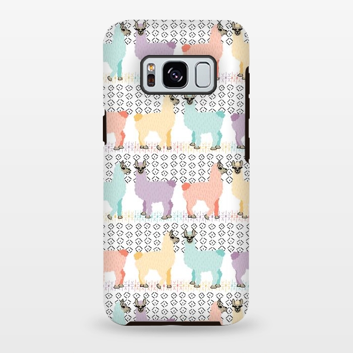 Galaxy S8 plus StrongFit Lovely Llamas by Shelley Schmidt