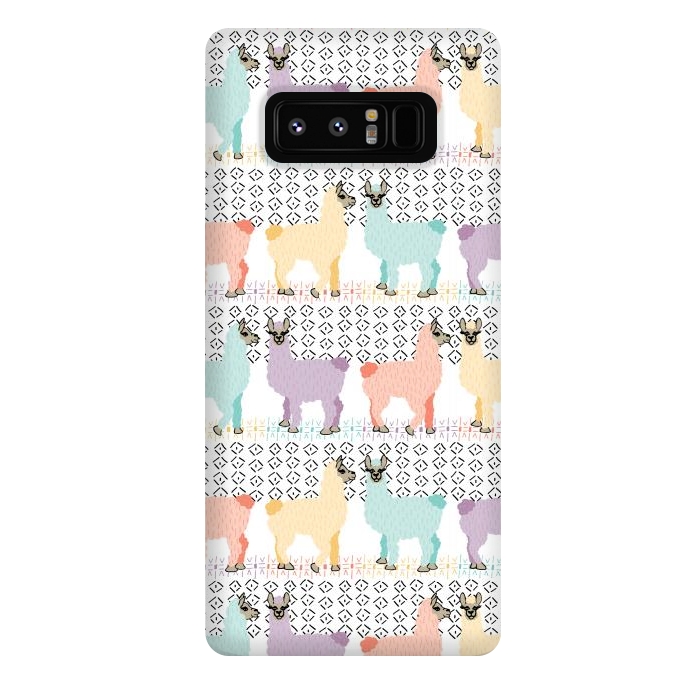 Galaxy Note 8 StrongFit Lovely Llamas by Shelley Schmidt
