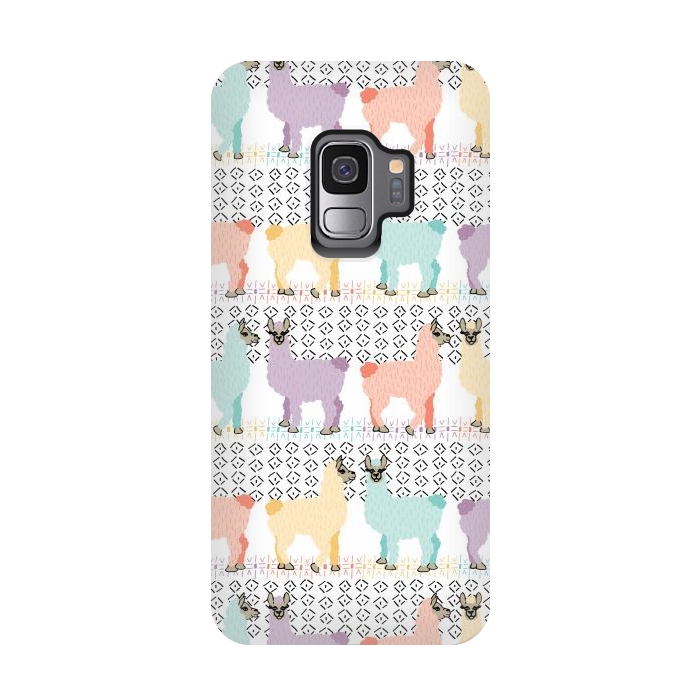 Galaxy S9 StrongFit Lovely Llamas by Shelley Schmidt