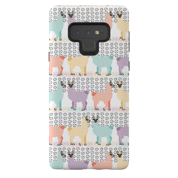 Galaxy Note 9 StrongFit Lovely Llamas by Shelley Schmidt