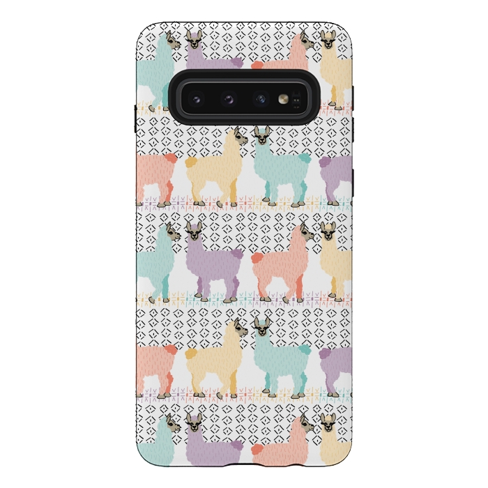 Galaxy S10 StrongFit Lovely Llamas by Shelley Schmidt