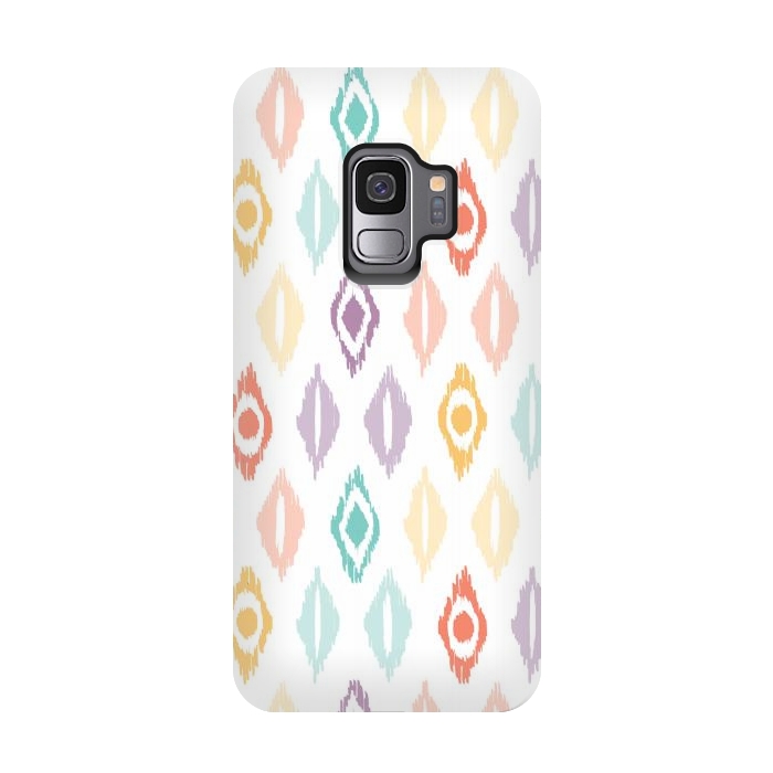 Galaxy S9 StrongFit Cheerful Ikat by Shelley Schmidt