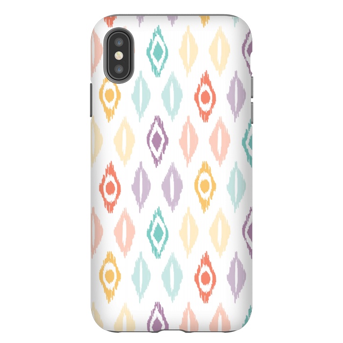 iPhone Xs Max StrongFit Cheerful Ikat by Shelley Schmidt