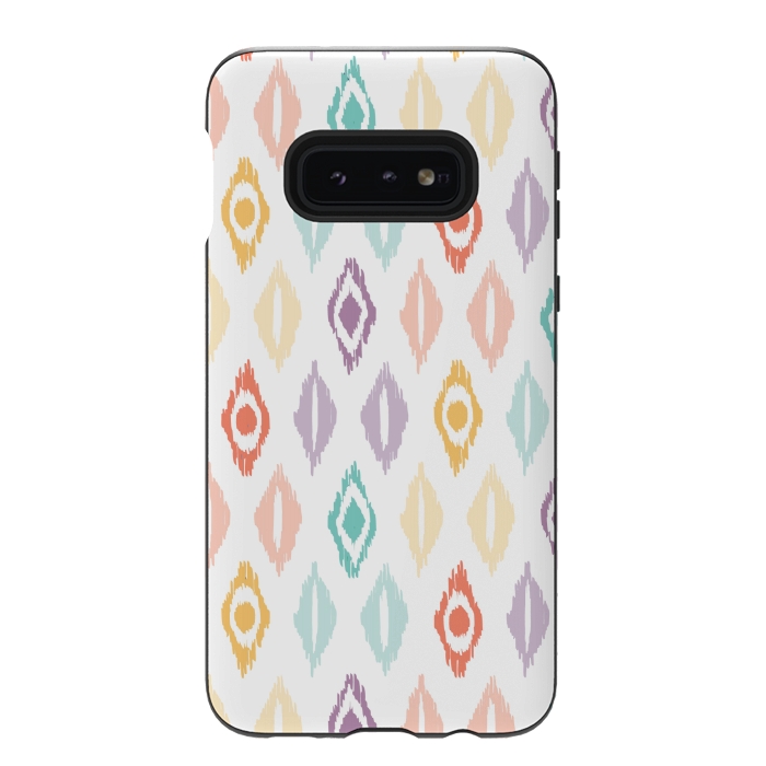 Galaxy S10e StrongFit Cheerful Ikat by Shelley Schmidt