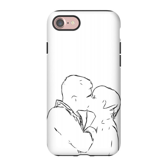 iPhone 7 StrongFit Kiss Minimal Drawing by Alemi