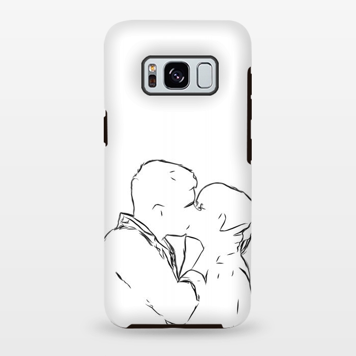 Galaxy S8 plus StrongFit Kiss Minimal Drawing by Alemi