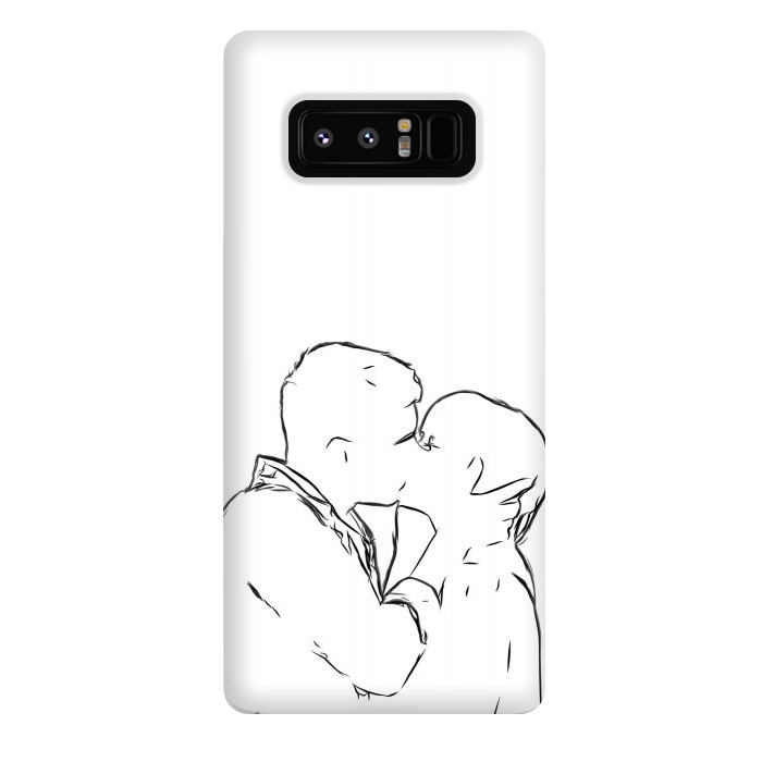Galaxy Note 8 StrongFit Kiss Minimal Drawing by Alemi