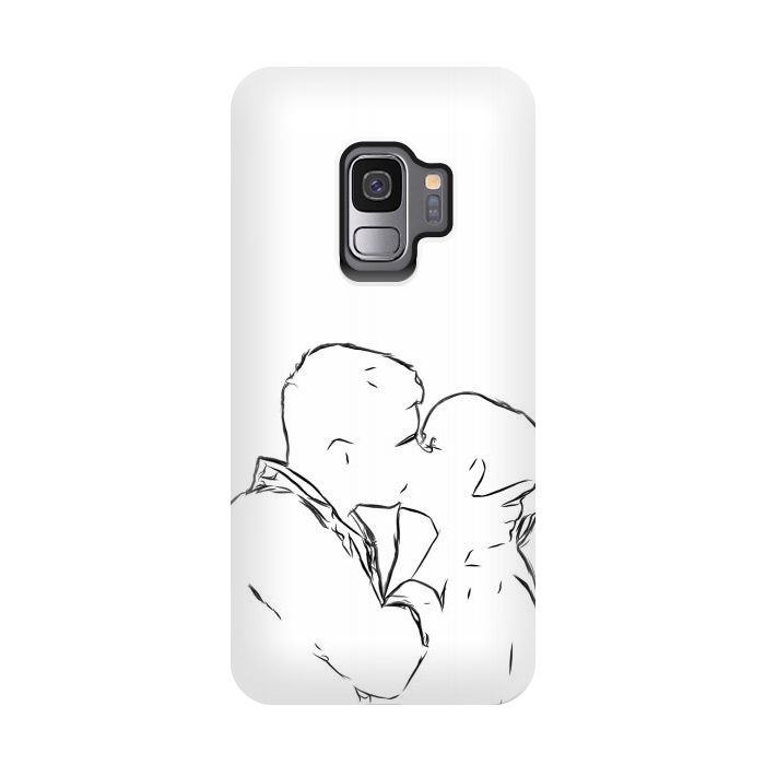 Galaxy S9 StrongFit Kiss Minimal Drawing by Alemi