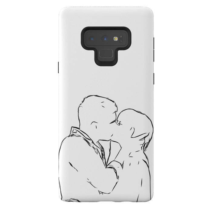 Galaxy Note 9 StrongFit Kiss Minimal Drawing by Alemi