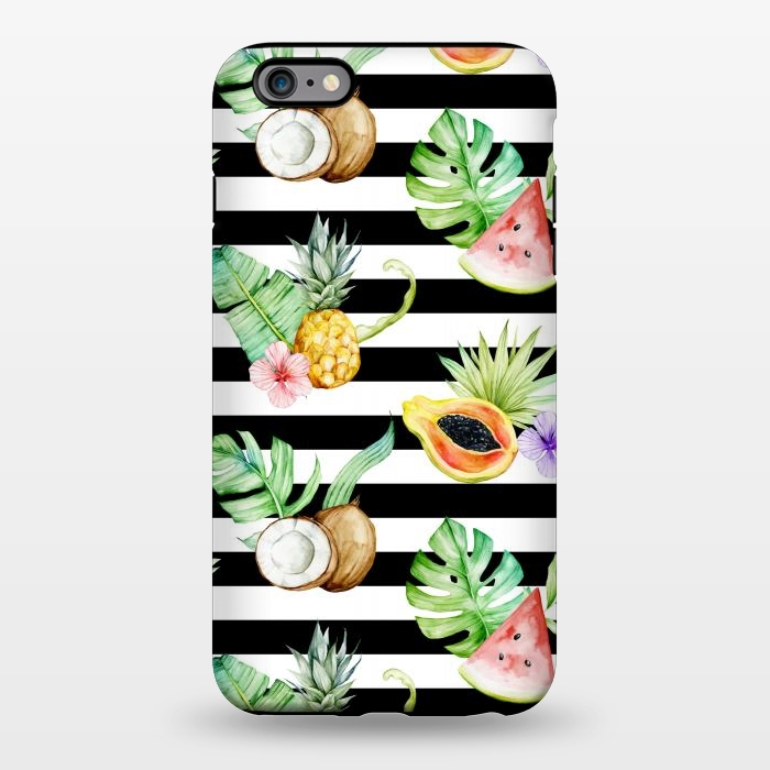 iPhone 6/6s plus StrongFit Tropical Fruits Stripes by Alemi