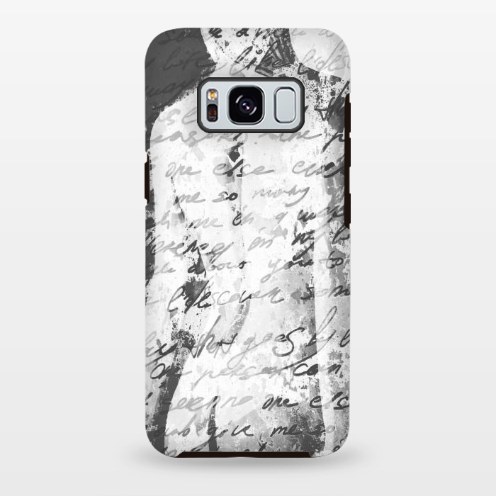 Galaxy S8 plus StrongFit Black and White Woman Painting by Alemi