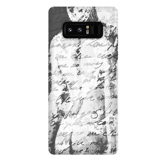 Galaxy Note 8 StrongFit Black and White Woman Painting by Alemi