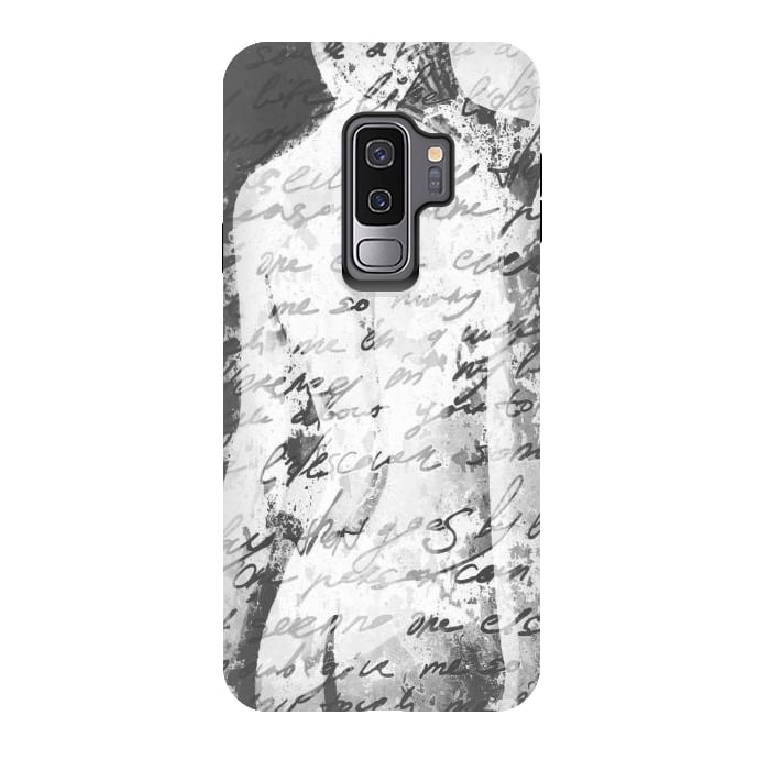 Galaxy S9 plus StrongFit Black and White Woman Painting by Alemi