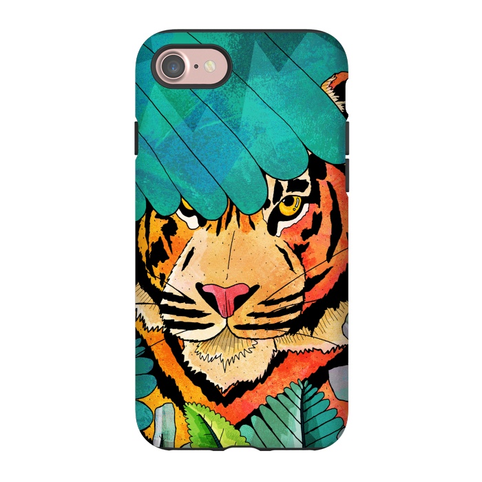 iPhone 7 StrongFit Jungle tiger hunter by Steve Wade (Swade)