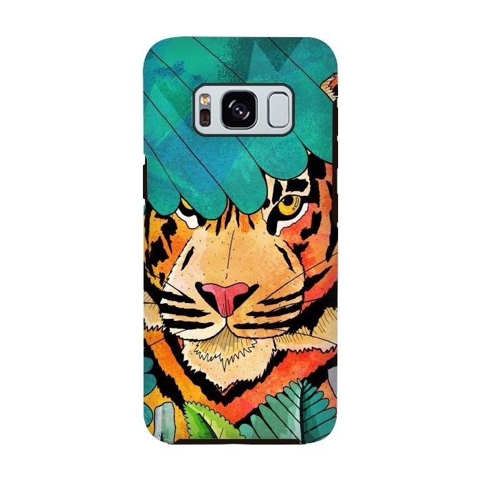 Galaxy S8 StrongFit Jungle tiger hunter by Steve Wade (Swade)