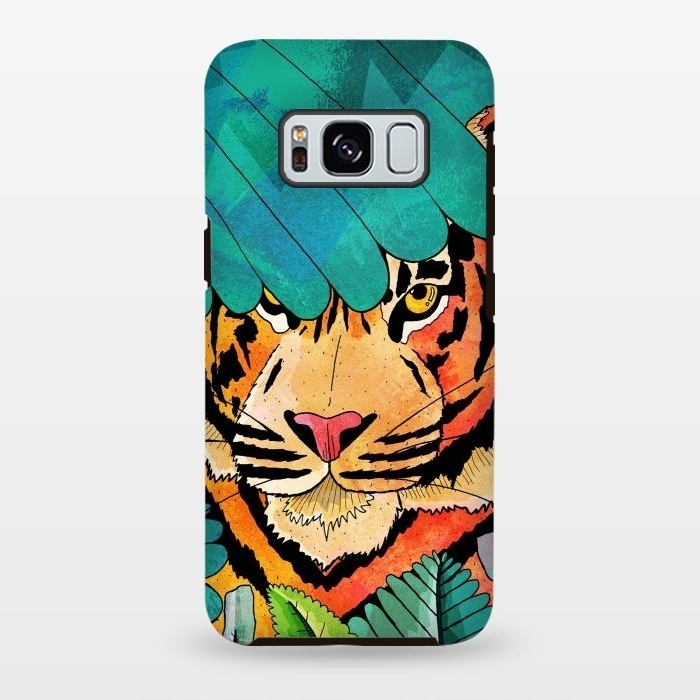 Galaxy S8 plus StrongFit Jungle tiger hunter by Steve Wade (Swade)