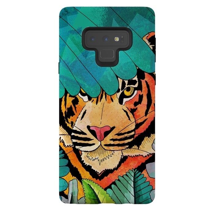 Galaxy Note 9 StrongFit Jungle tiger hunter by Steve Wade (Swade)