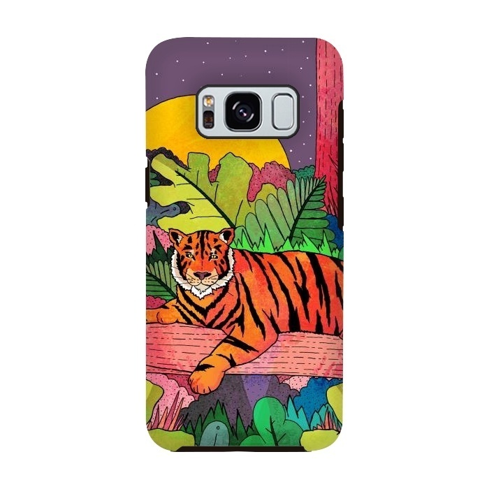 Galaxy S8 StrongFit Spring Tiger by Steve Wade (Swade)
