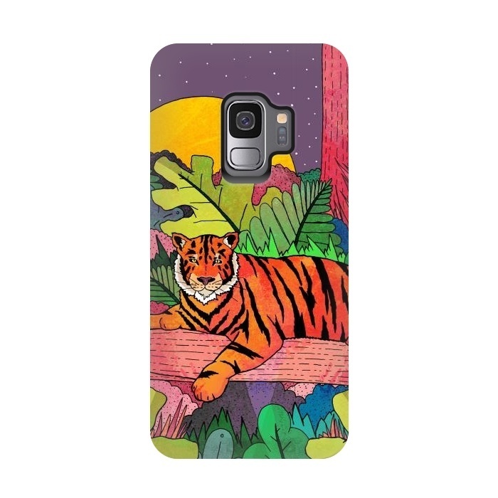 Galaxy S9 StrongFit Spring Tiger by Steve Wade (Swade)