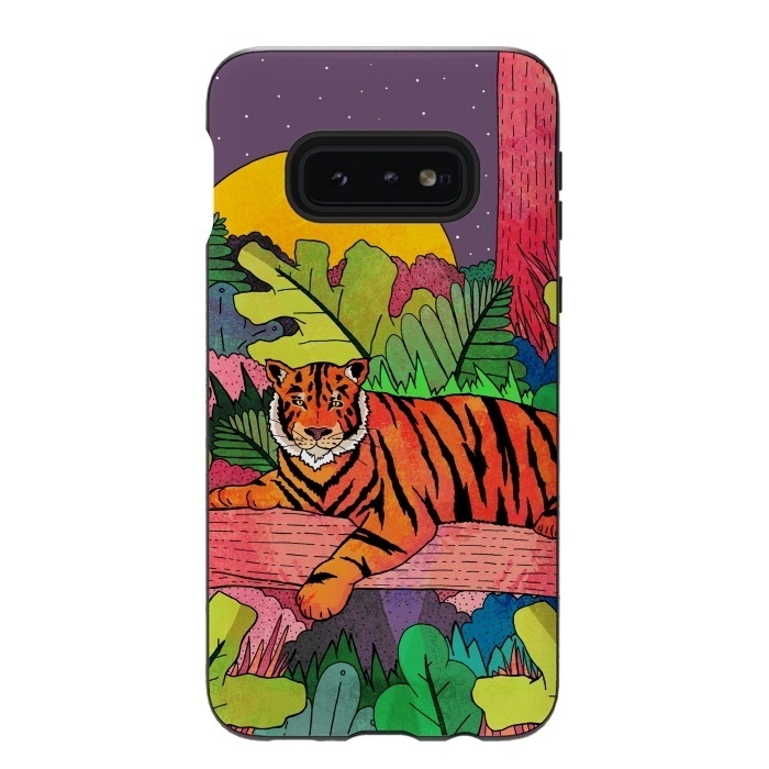 Galaxy S10e StrongFit Spring Tiger by Steve Wade (Swade)