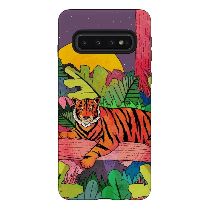 Galaxy S10 StrongFit Spring Tiger by Steve Wade (Swade)